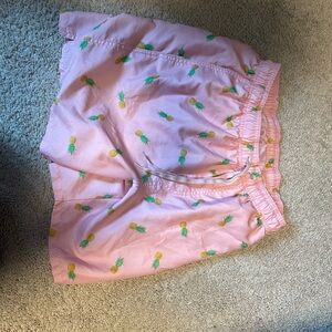 Pink Shorts with Pineapple Print